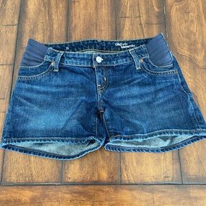 Gap Maternity Denim Shorts w/ side panels